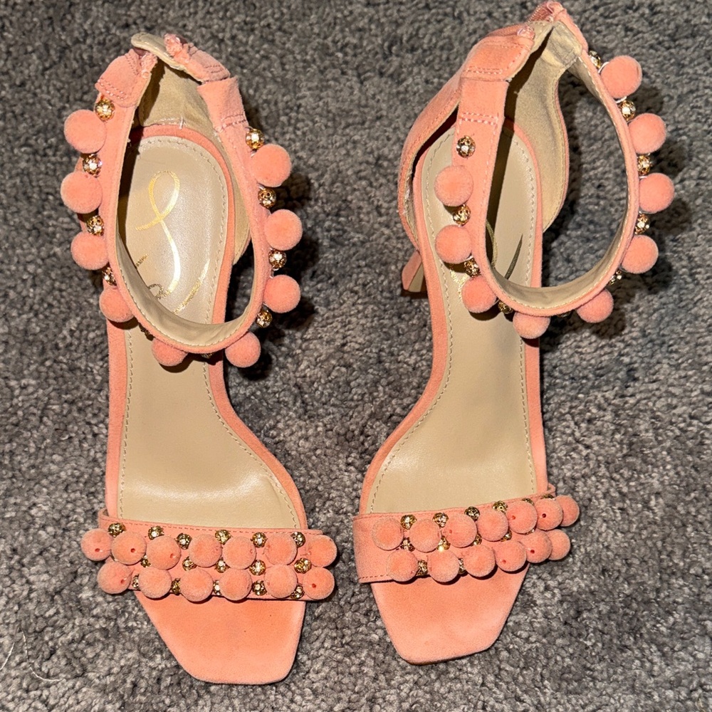 Elegant Pink Pom-Pom Women's Heels by SAM EDELMAN
